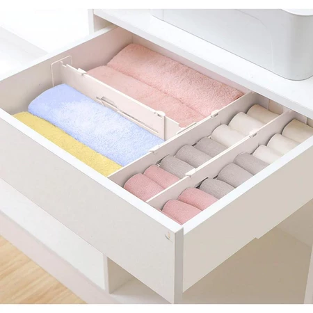 Organizador Divisória De Gavetas Ajustável Branco